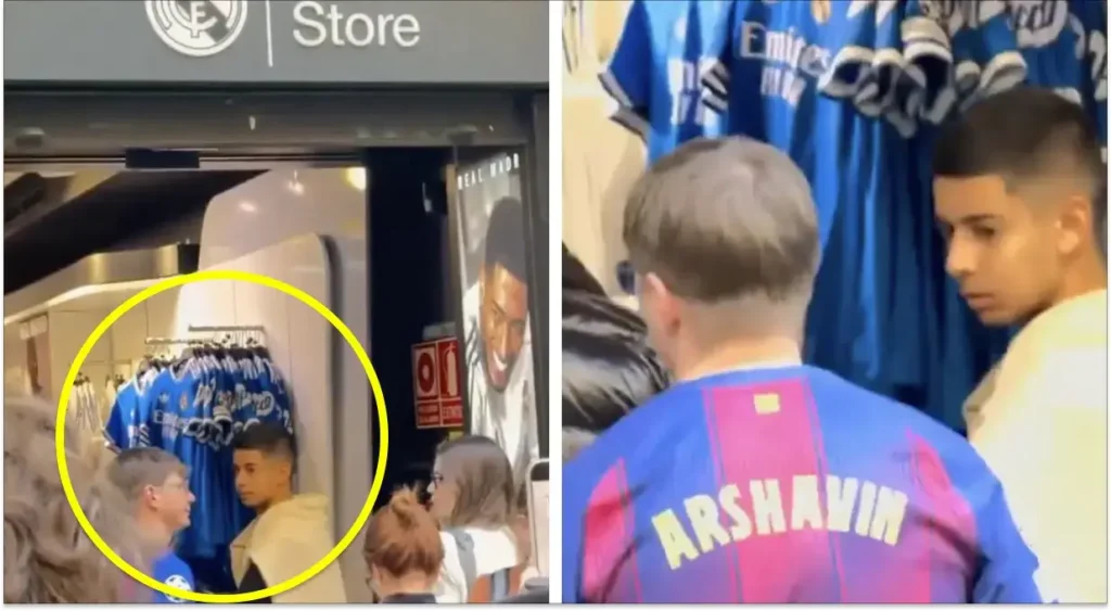 Ish mesfushori i Arsenalit shkon me fanellën e Barcelonës tek dyqani i Real Madrid