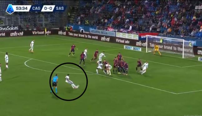 Lauriente realizon gol fantastik nga fauli në Serie A