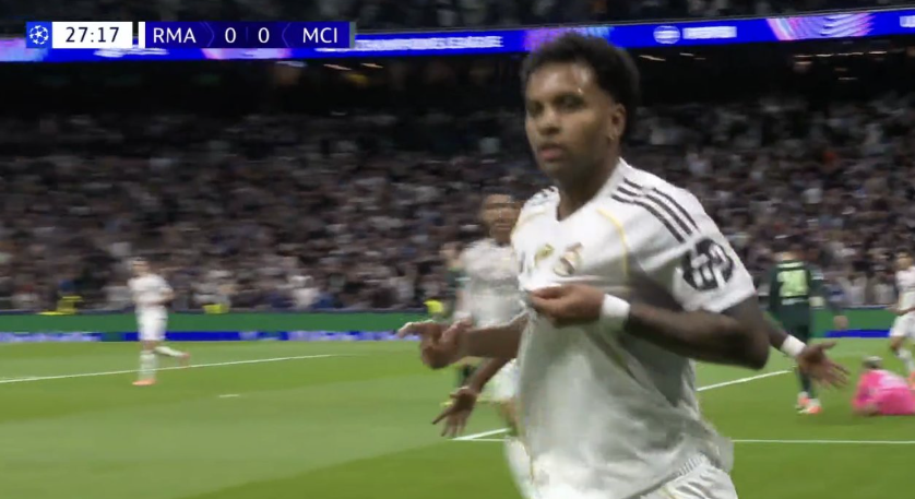 Rodrygo shënon pas një kohe të gjatë  Real Madrid në avantazh ndaj Cityt