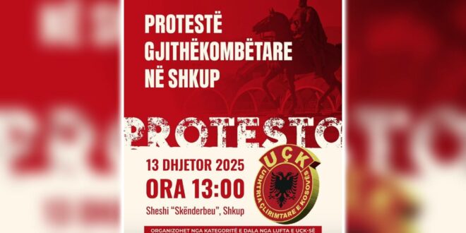 OVL UÇK i përgjigjet Mickoskit  Protesta e 13 dhjetorit është paqësore  dramatizimi politik i panevojshëm