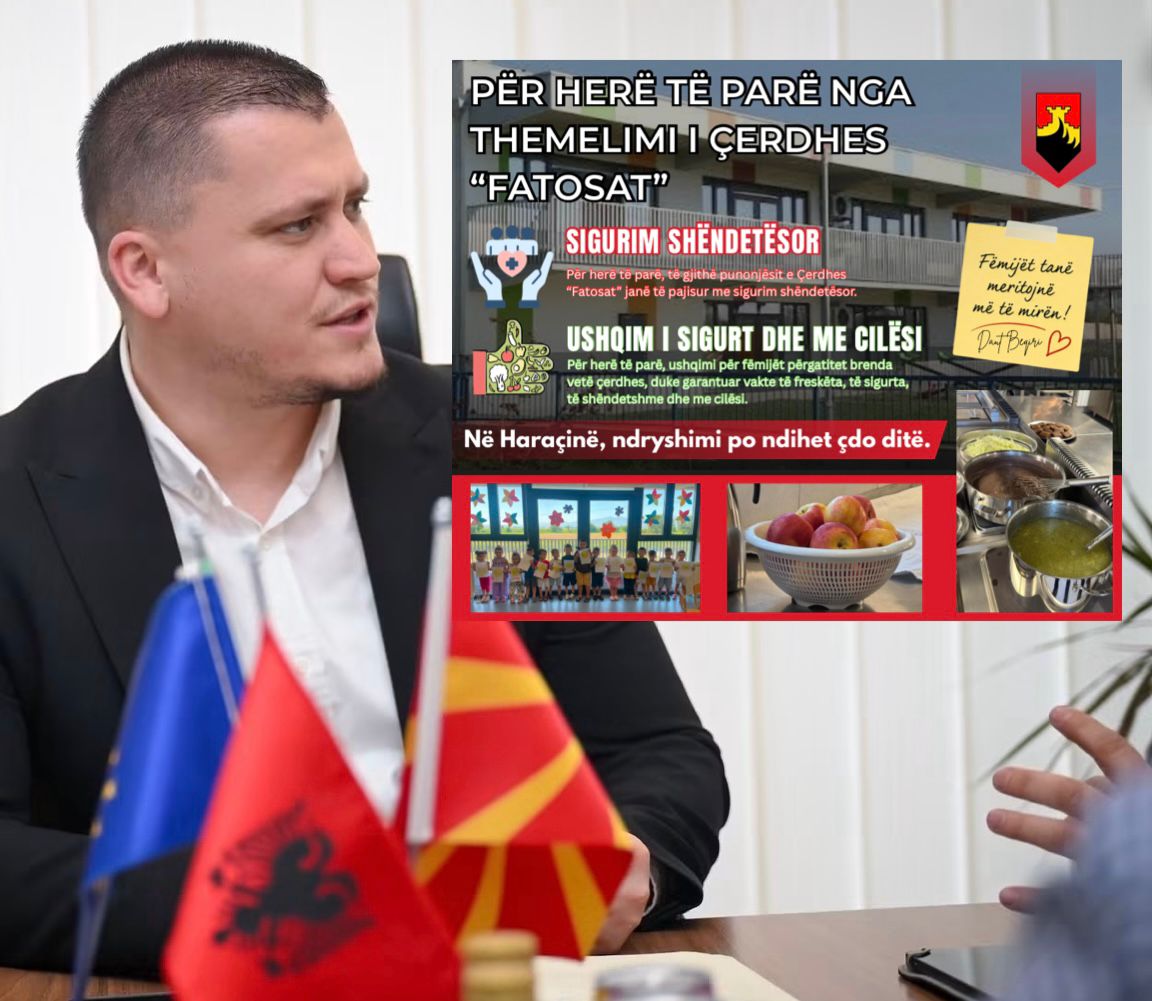 Haraçinë  Daut Beqiri mundëson sigurim shëndetësor për stafin dhe ushqim të përgatitur në çerdhen  Fatosat 