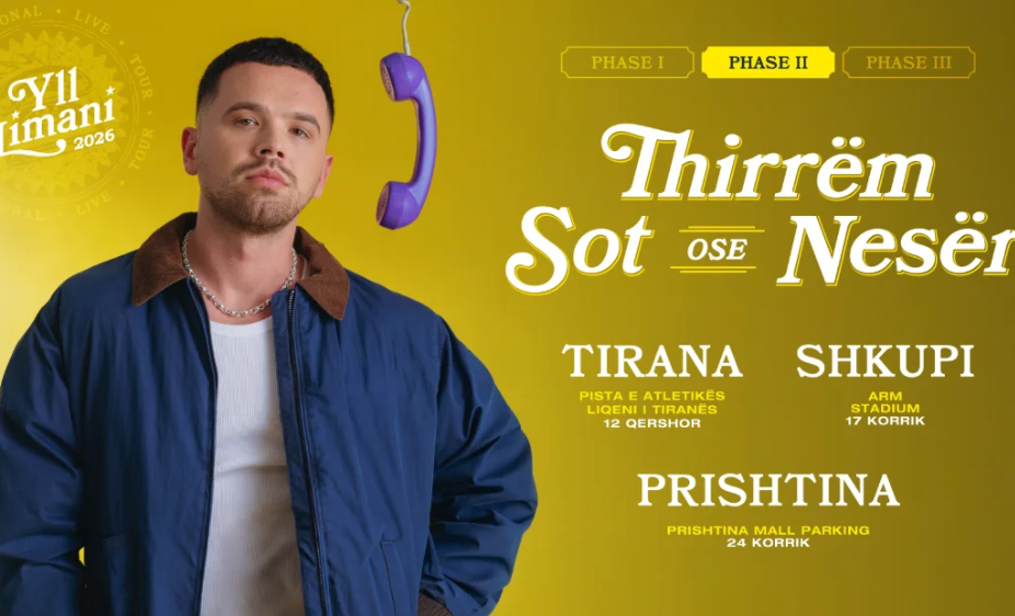 Yll Limani sonte mban koncert në Shkup, pritet spektakël në Stadiumin e ARM-së