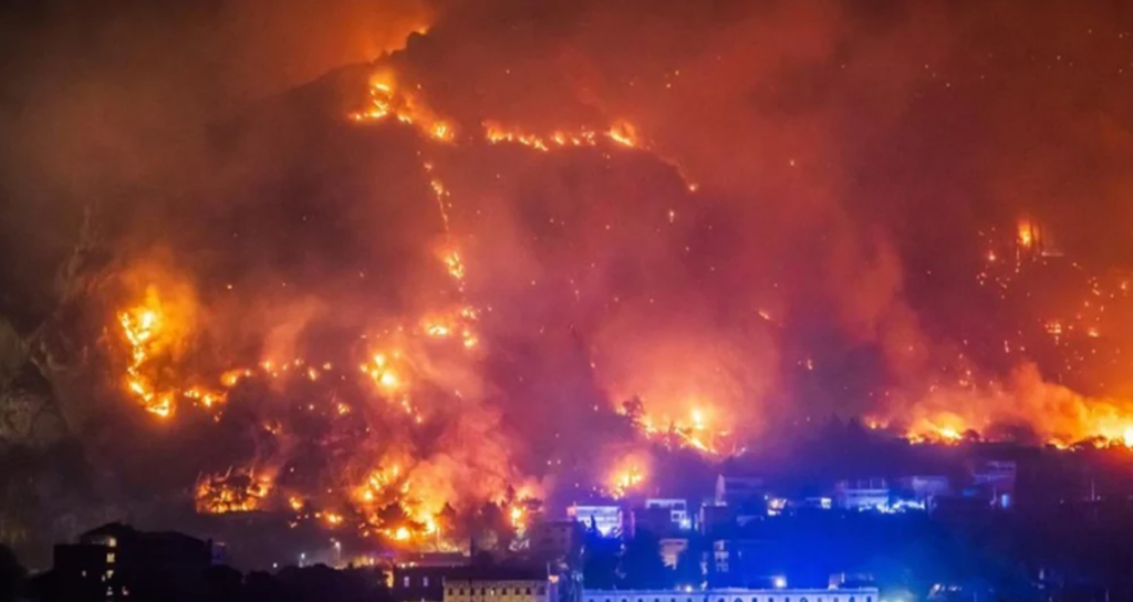 Flakë apokaliptike në Kroaci/ Digjen makina e banesa, dhjetëra të lënduar